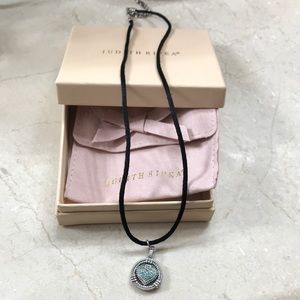 Judith Ripka diamond heart with topaz